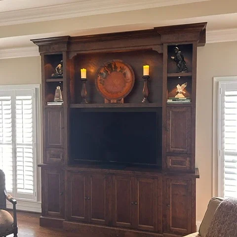 Custom Crafted Cherry Built-In Cabinets